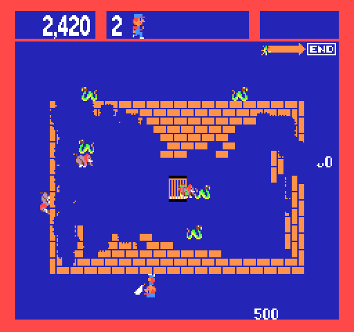 Zoo Keeper Arcade Screenshot: Use the net to put animals back in the cage...