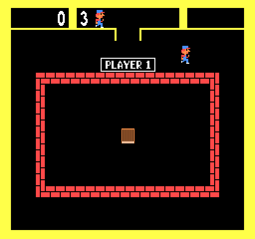 Zoo Keeper Arcade Screenshot: Player one start.