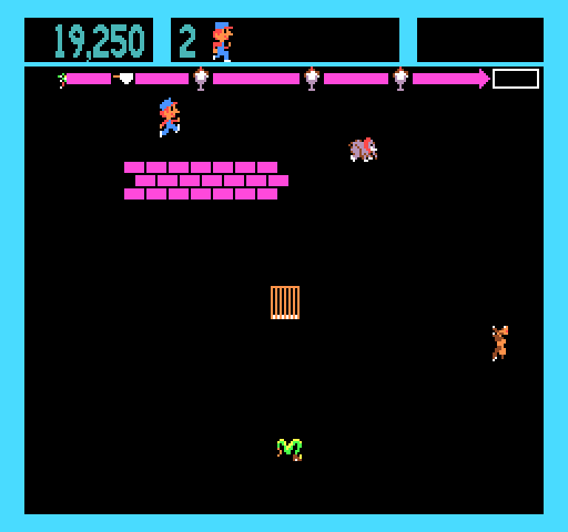 Zoo Keeper Arcade Screenshot: Some later levels start you out with no bricks in place...