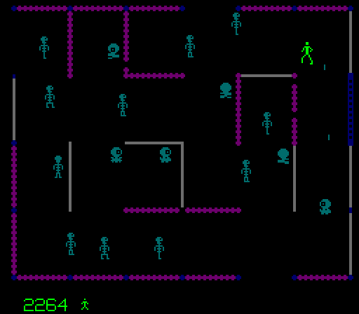 Frenzy Arcade Screenshot: This particular maze has a lot of opponents to deal with!