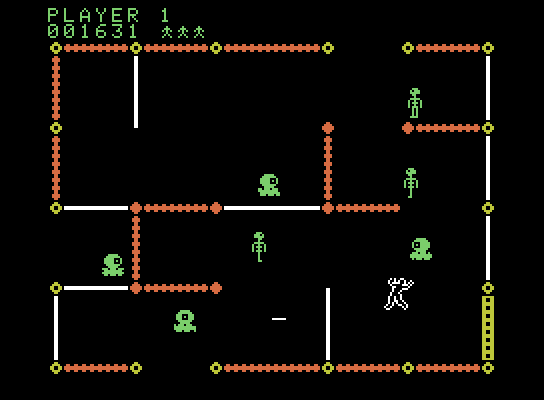 Frenzy ColecoVision Screenshot: I've been hit!