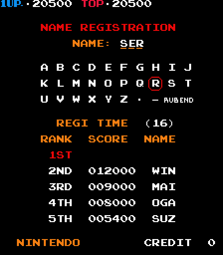 Donkey Kong 3 Arcade Screenshot: A new high score!