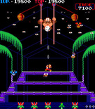 Donkey Kong 3 for Arcade - Watch out for that insect below you!
