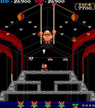 Donkey Kong 3 for Arcade - This round has a gap in the middle tier.
