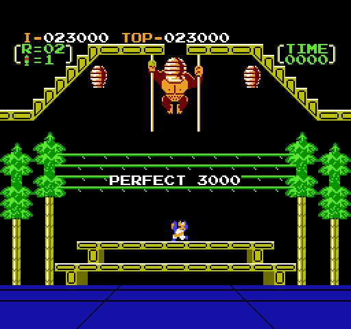 Donkey Kong 3 NES / Famicom Screenshot: Perfect! 3000 bonus points.