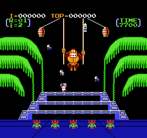 Donkey Kong 3 NES / Famicom Screenshot: Game start.