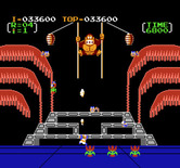 Donkey Kong 3 for NES / Famicom - There are several different platform layouts in the game.