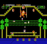 Donkey Kong 3 for NES / Famicom - Those worms become stunned if you shoot them...