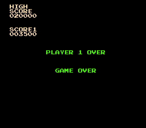 Crazy Climber Arcade Screenshot: Game over.