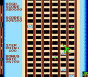 Crazy Climber for Arcade - Numerous flower pots to dodge in this section!