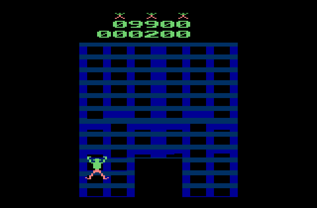 Crazy Climber Atari 2600 Screenshot: Game start.