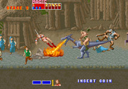 Golden Axe for Arcade - Knocked down by fire as the villagers flee!