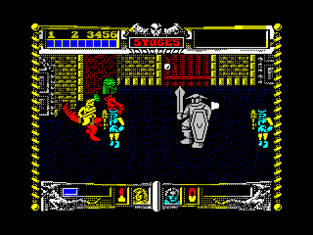 Golden Axe ZX Spectrum Screenshot: Some tough opponents appear...