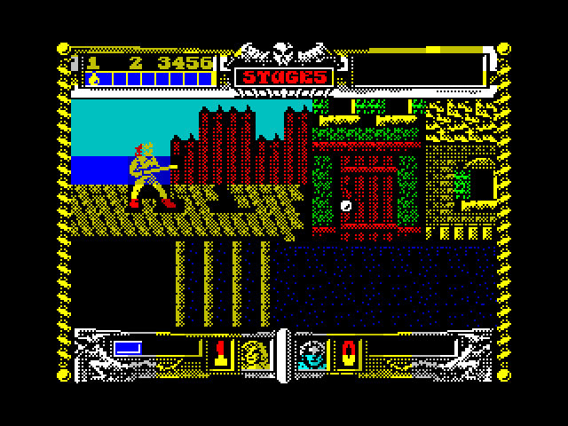 Golden Axe ZX Spectrum Screenshot: The start of stage 5.