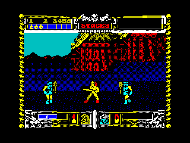 Golden Axe ZX Spectrum Screenshot: On to the next area...