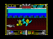 Golden Axe for ZX Spectrum - More skeletons and dragons attack.