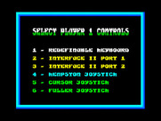 Golden Axe for ZX Spectrum - Player controls screen.