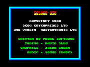 Golden Axe for ZX Spectrum - Credits screen.
