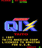 Super Qix for Arcade - Title screen (U.S. version)