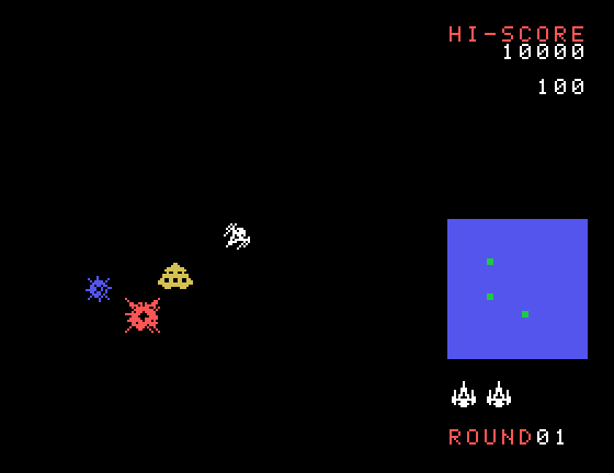 Bosconian Sord M5 Screenshot: The battle begins.