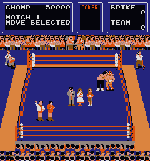 Tag Team Wrestling Arcade Screenshot: Let's get ready to begin the game!