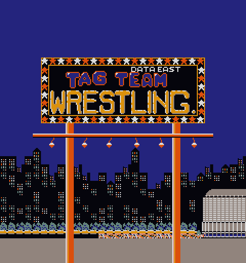 Tag Team Wrestling Arcade Screenshot: Title screen.