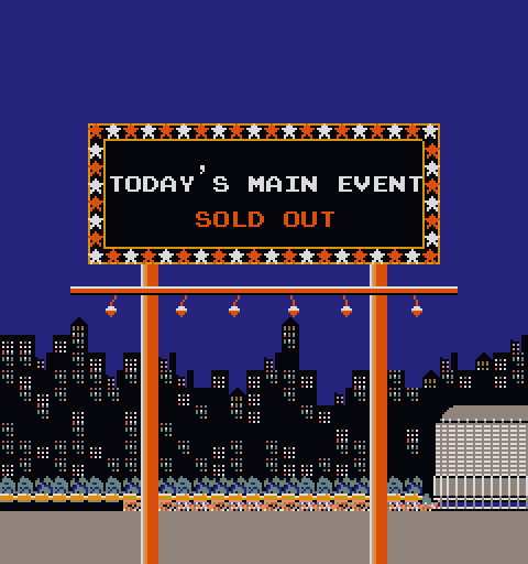 Tag Team Wrestling Arcade Screenshot: Today's main event...sold out!