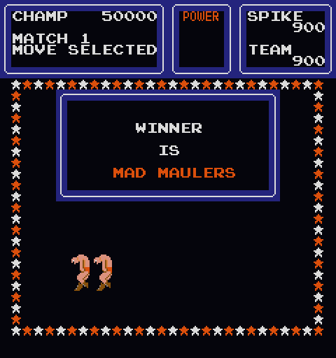 Tag Team Wrestling Arcade Screenshot: I didn't win...game over.