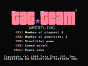 Tag Team Wrestling for IBM PC/Compatibles - Title screen.