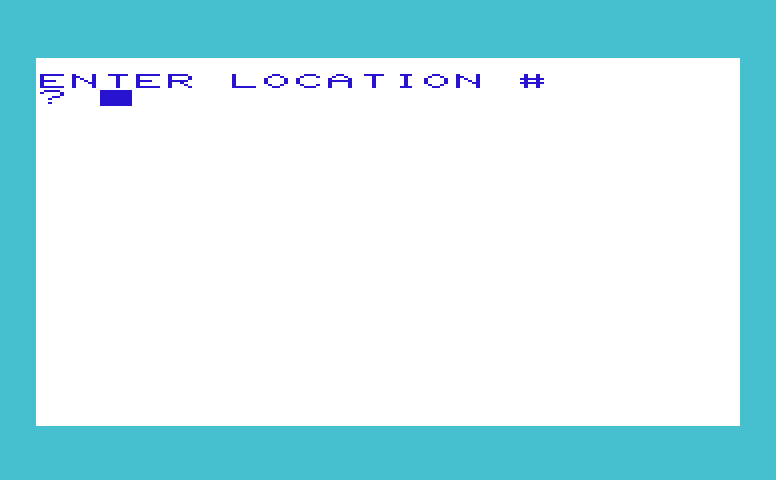 Triple Play Commodore VIC-20 Screenshot: Hidden Words: Select which puzzle you want to load.
