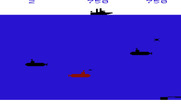 Sub Chase for Commodore VIC-20 - One sub hit! It flashses different colors, and then disappears...
