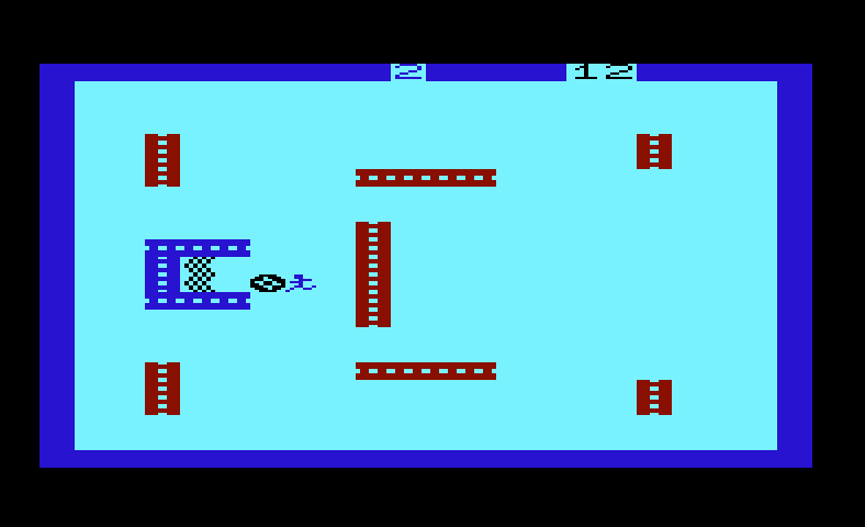 Electra Sport Soccer Commodore VIC-20 Screenshot: One more kick to score...