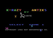 K-Razy Antiks for Atari 8-bit - Title screen.
