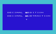 Sky Math for Commodore VIC-20 - Select addition or subtraction...