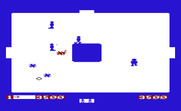 Super Amok for Commodore VIC-20 - I'm hit, the amok robot got me!