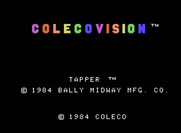 Tapper for ColecoVision - Title screen.