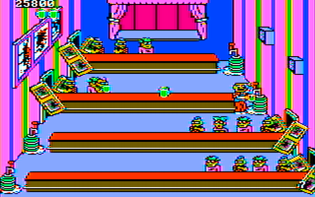 Tapper IBM PC/Compatibles Screenshot: It's bartending mayhem!