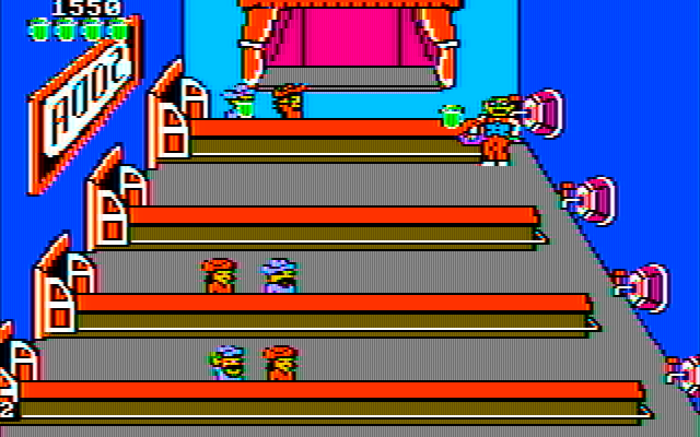 Tapper IBM PC/Compatibles Screenshot: Serving beers...