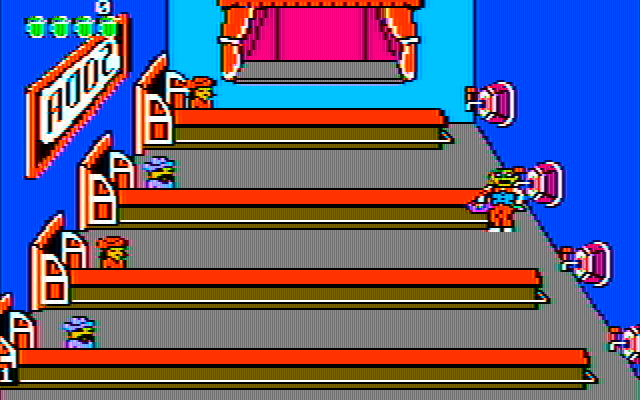 Tapper IBM PC/Compatibles Screenshot: Game start.