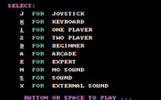 Tapper for IBM PC/Compatibles - The main menu.