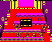Tapper for BBC Micro - Game over.