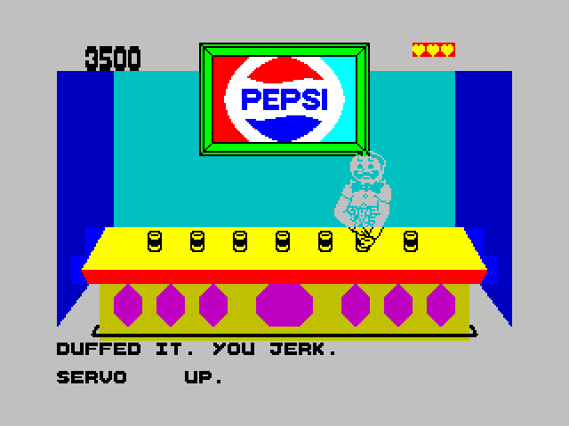 Tapper ZX Spectrum Screenshot: I guessed wrong!