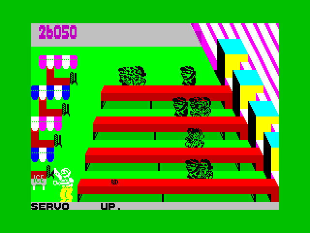 Tapper ZX Spectrum Screenshot: Watch out, don't let anyone reach the end of a bar...