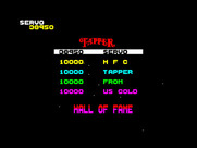 Tapper for ZX Spectrum - Game over; I got a new high score!