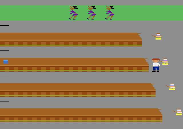Tapper Atari 2600 Screenshot: First level completed!