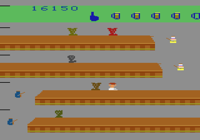 Tapper Atari 2600 Screenshot: An angry customer caught me!