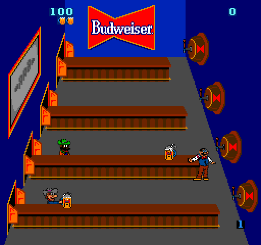 Tapper Arcade Screenshot: Serving some beers...