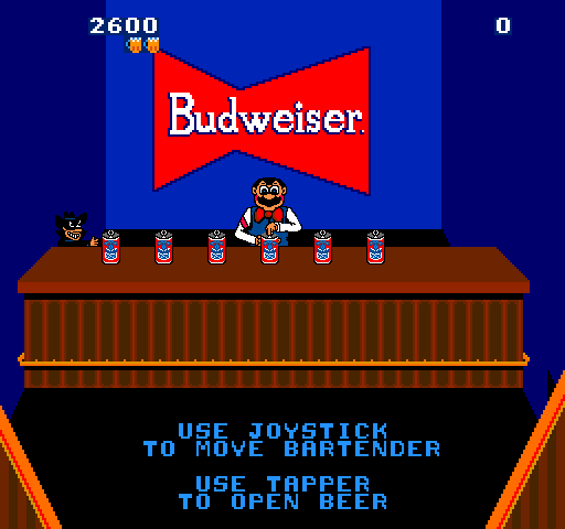 Tapper Arcade Screenshot: Bonus round.