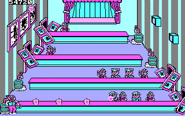 Tapper IBM PC/Compatibles Screenshot: Customers start to get angry.