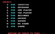 Tapper for IBM PC/Compatibles - The main menu.